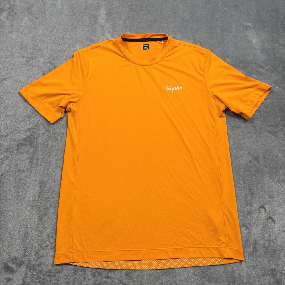 Rapha Commuter Reflective Shirt Mens Small Orange Short Sleeve Cycling Athletic